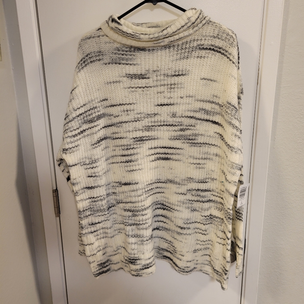 Cream and Grey Turtleneck Sweater Torrid Size 2